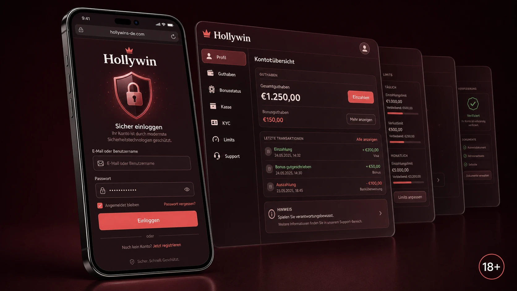 Login in der Hollywin App