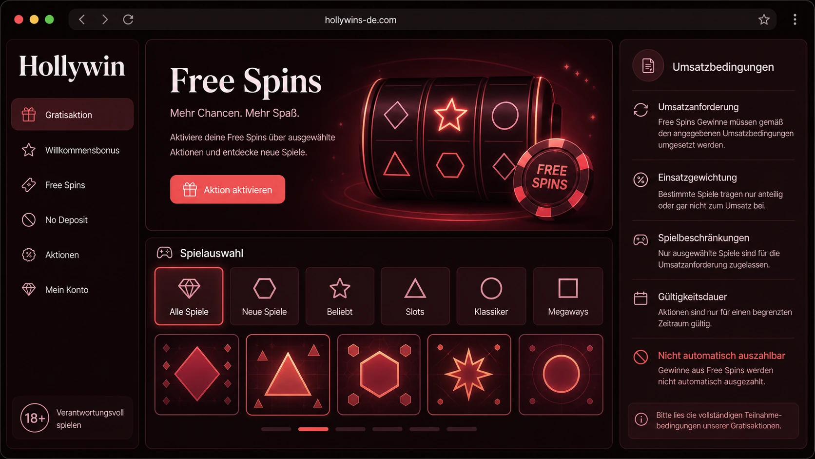 Free Spins und Gratisaktionen