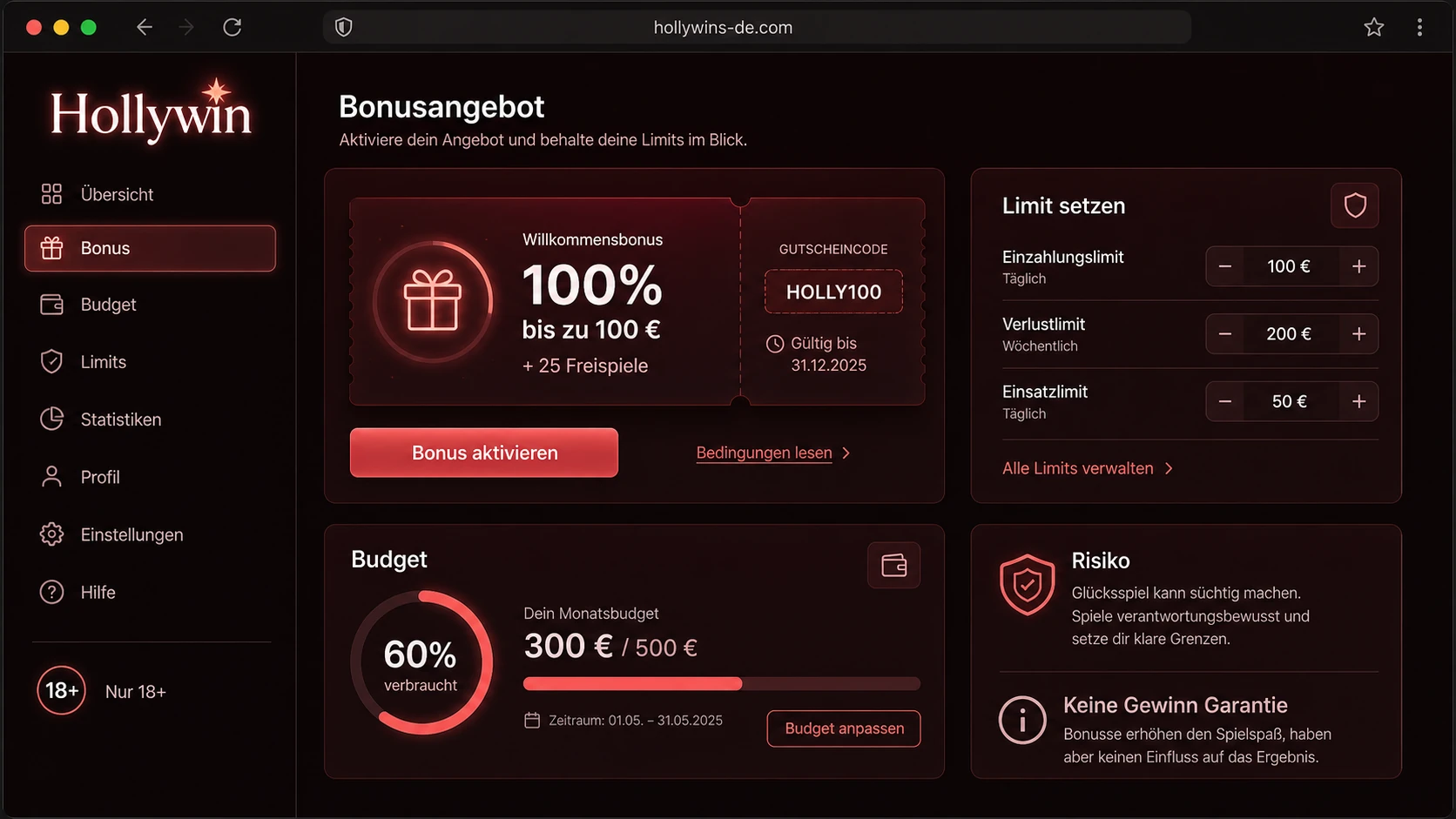 Bonusangebote und verantwortungsvolles Spielen