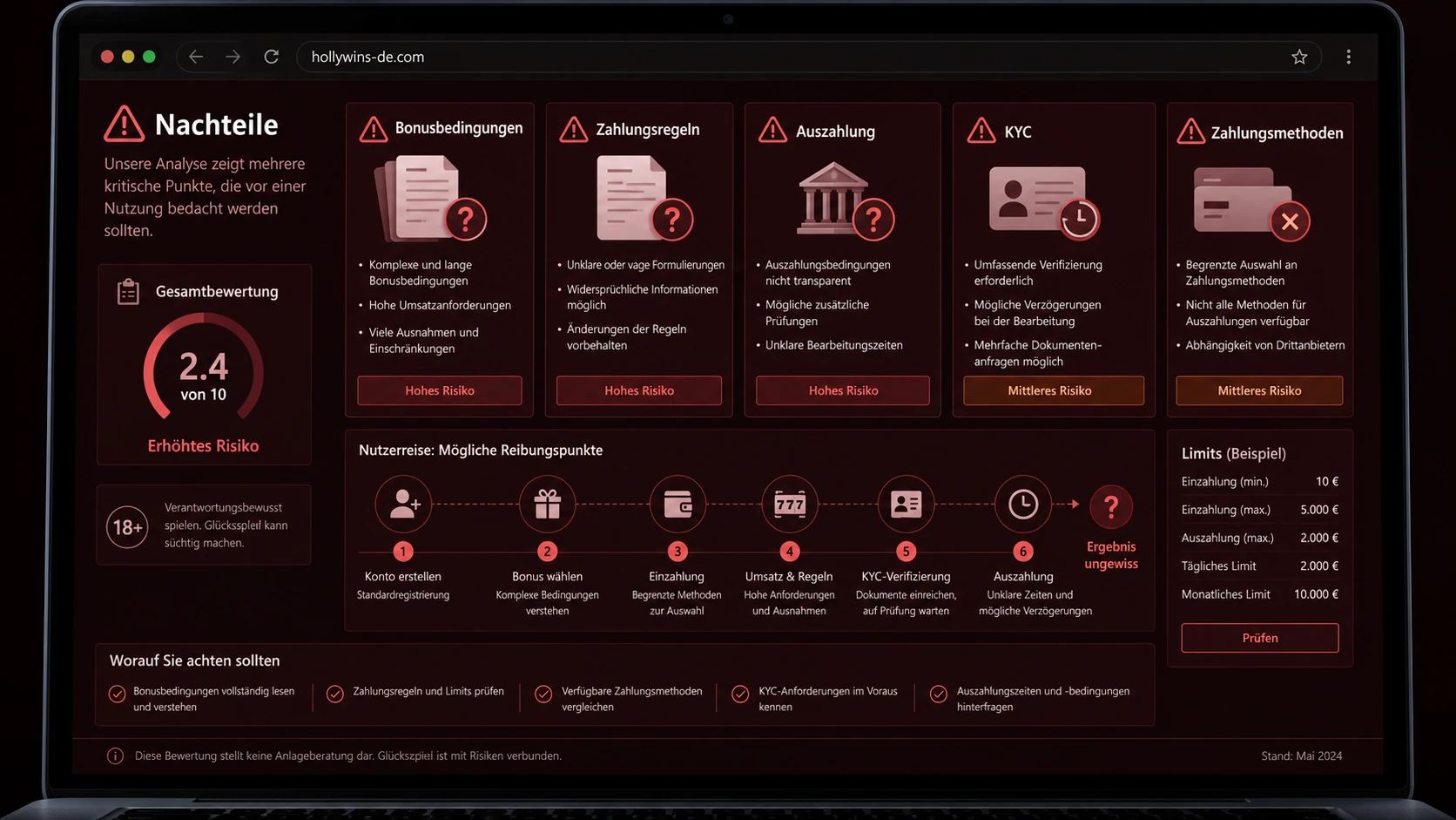 Mögliche Nachteile und Grenzen