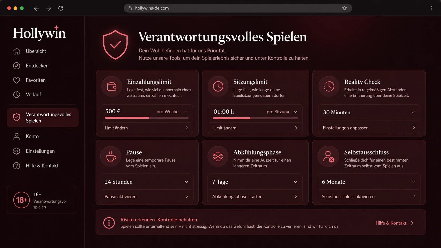 Verantwortungsvolles Spielen